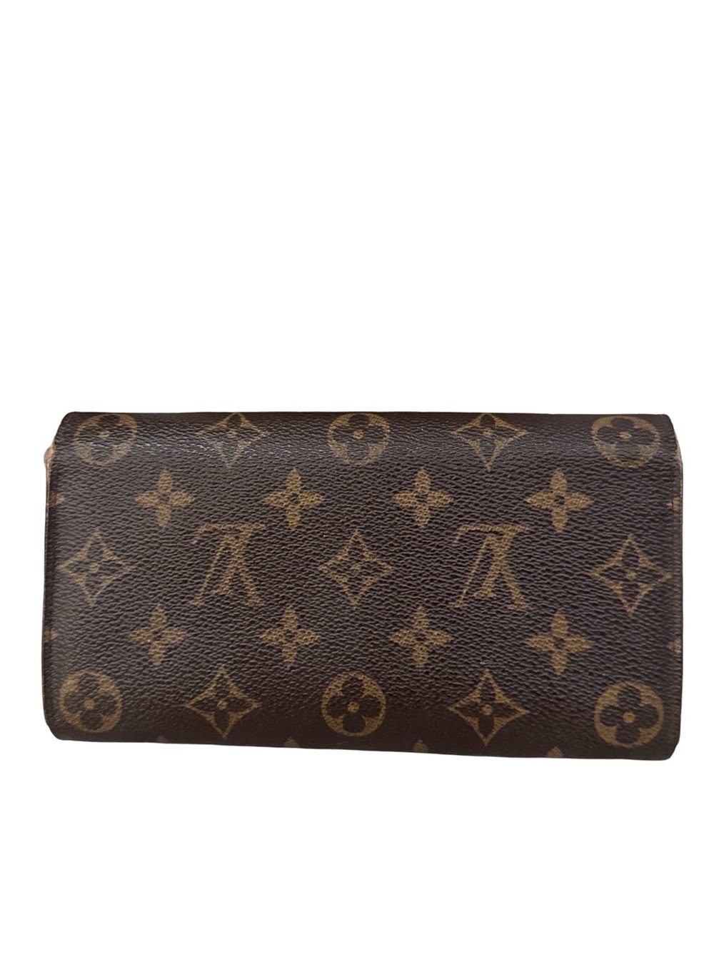 Louis Vuitton Brown Monogram Continental Wallet with Gold Snap - Picture 2 of 15
